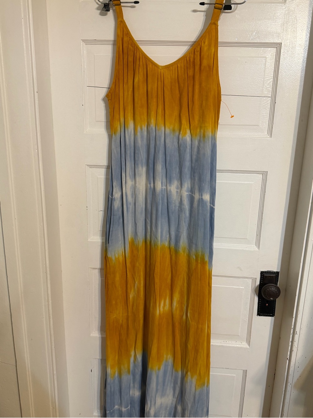 Knox Rose Yellow and Blue Tie-Dye Maxi Dress - Picture 2 of 7